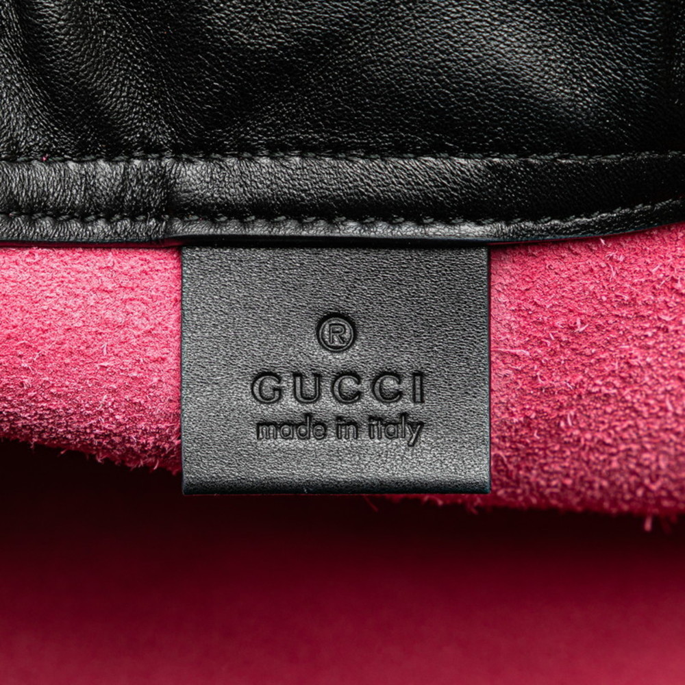 Gucci Drawstring Leather Backpack Pink - image 5